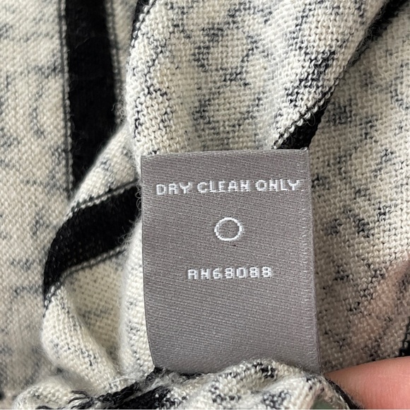 Neiman Marcus Cashmere Collection Gray Striped Open Front Cardigan Sweater Sz S - Picture 9 of 9